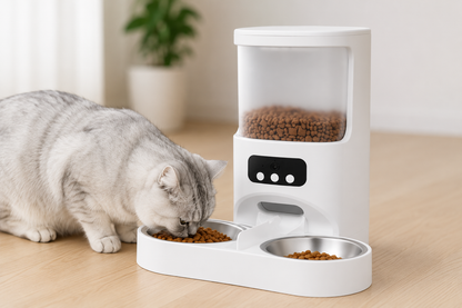 Nuzzle Cam Feeder — WiFi Auto Pet Feeder with 1080P Camera & Two-Way Audio